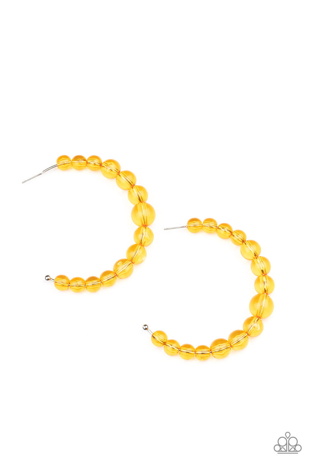 In The Clear - Orange - Bead - Hoop