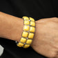 Paparazzi Accessories - Double The DIVA-ttitude - Yellow - Bracelet
