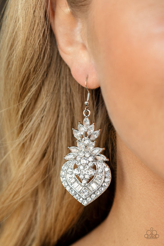 Royal Hustle - White - Rhinestones - Fishhook